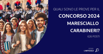 Le prove del Concorso sono: Preliminare, Conoscenza della Lingua Italiana, Efficienza fisica, Psico-fisica, Attitudinale, Orale, Lingua straniera, Informatica