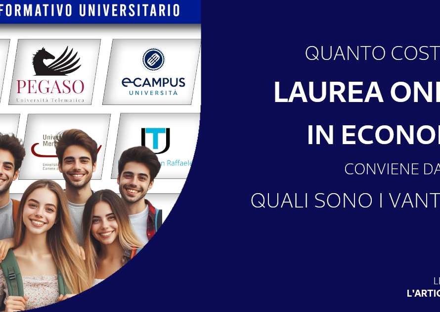 Una Laurea triennale in Economia presso un'Università online costa circa 2.300 euro. Lo stesso il percorso Magistrale.