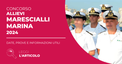 È giunto il momento tanto atteso: il bando per il Concorso Maresciallo Marina Militare 2024 è finalmente disponibile sul Portale InPA e l'iscrizione sarà aperta fino al 24 Maggio 2024.