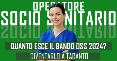 Il bando OSS 2024 in Puglia verrà pubblicato nell'autunno del 2024. Sono previste oltre 2300 nuove assunzioni per la sanità pugliese.