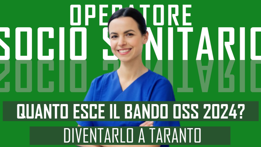Il bando OSS 2024 in Puglia verrà pubblicato nell'autunno del 2024. Sono previste oltre 2300 nuove assunzioni per la sanità pugliese.