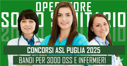 Le selezioni saranno aperte a diplomati di scuola media per OSS. Tuttavia, per gli Infermieri sarà necessaria la laurea.