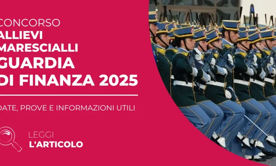 è stato pubblicato il concorso per Maresciallo nella Guardia di Finanza, ci sono ben 1198 posti disponibili.
