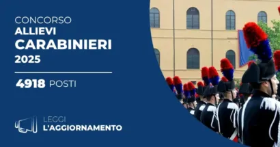 Il bando 4918 Allievi Carabinieri 2025 è stato ufficialmente pubblicato. L’amministrazione ha già anticipato il diario delle prove.