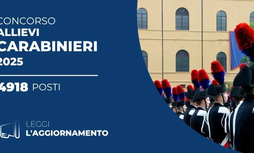Il bando 4918 Allievi Carabinieri 2025 è stato ufficialmente pubblicato. L’amministrazione ha già anticipato il diario delle prove.