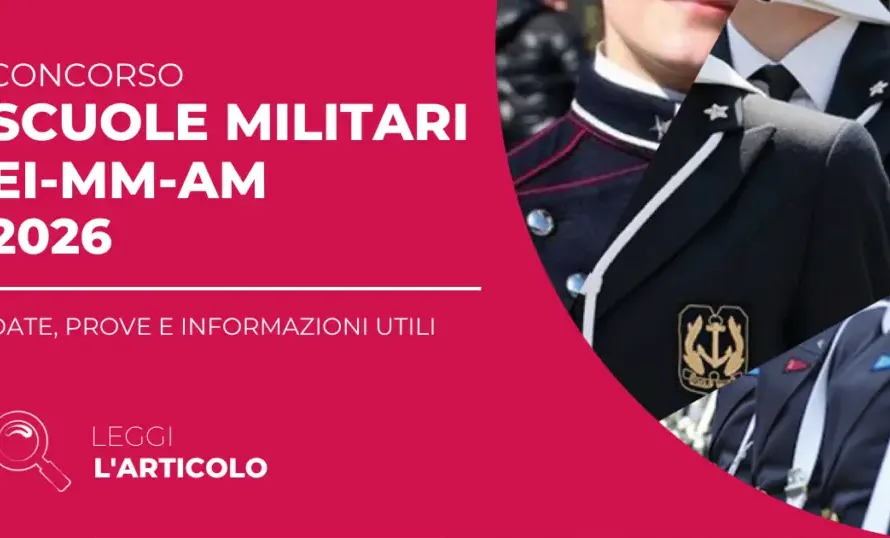 Il bando del Concorso Scuole Militari 2026 è stato pubblicato recentemente con tutte le informazioni ufficiali necessarie.