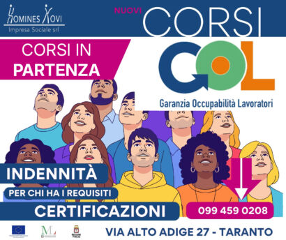 Il reinserimento lavorativo a Taranto oggi passa attraverso strumenti concreti come i corsi del programma GOL.