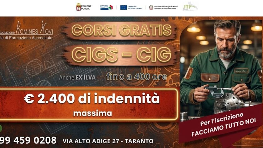 La provincia di Taranto vive una fase economica delicata in cui molti lavoratori affrontano la sospensione dell'attività lavorativa