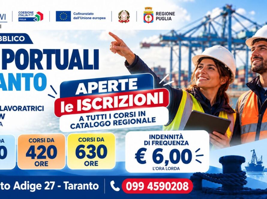 La Regione Puglia ha promosso l'Avviso Pubblico "JTF Portuali 2026", uno strumento strategico finanziato dal Just Transition Fund