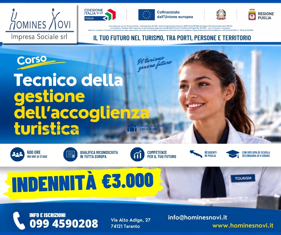 Tecnico della gestione dell’accoglienza turistica (Post di Facebook)